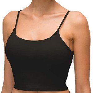 Sleeveless Crop Camisole Tank Tops Sport Bra